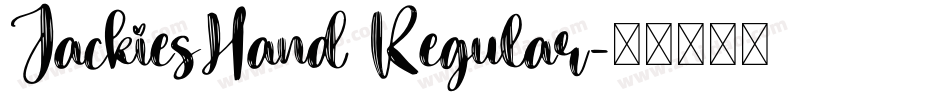 JackiesHand Regular字体转换